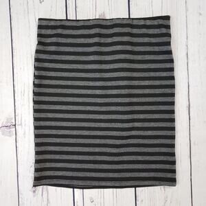 NWT Urban Ooutfitters BDG Gray & Black Striped Stretch Mini Skirt Size XS